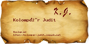 Kolompár Judit névjegykártya